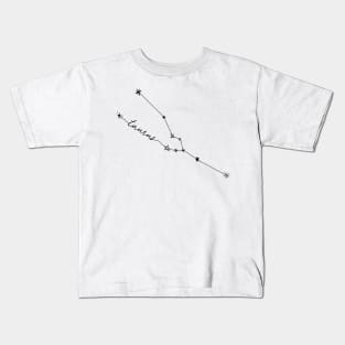 Taurus Zodiac Constellation Drawing Sticker Kids T-Shirt